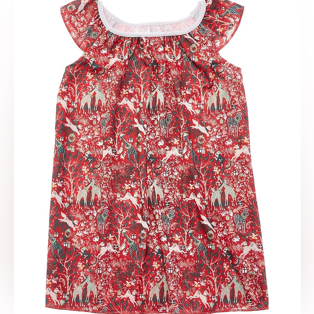 Roller Rabbit NWT Holly Days Christmas Marina Dress Girl's Nightgown Gown 4